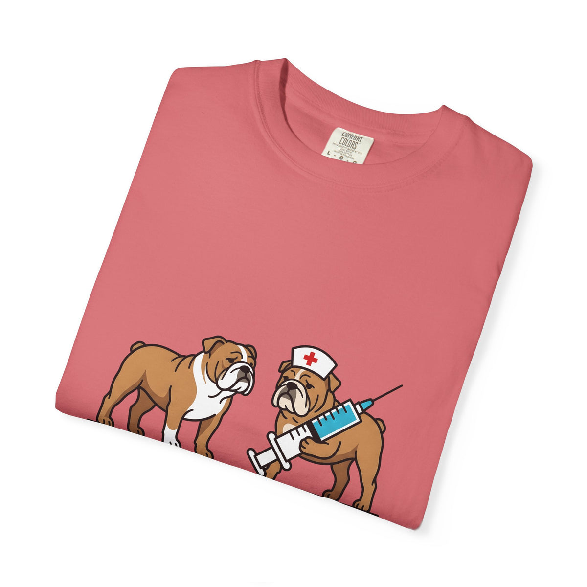 Bulldog Nurse T-Shirt Nurses Animal Gift Women Graphic T-Shirt Bulldog T-Shirt Nurse Enthusiast Bulldog Graphic T-Shirt Creature Illustration