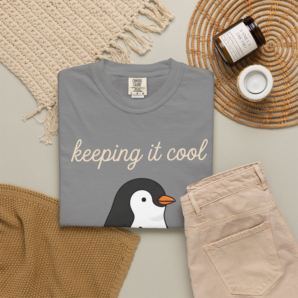 Penguin Nurse T-Shirt Nurse Wildlife Gift Women Comic T-Shirt Penguin T-Shirt Nursing Enthusiast Cartoon T-Shirt Wildlife Graphic Simple