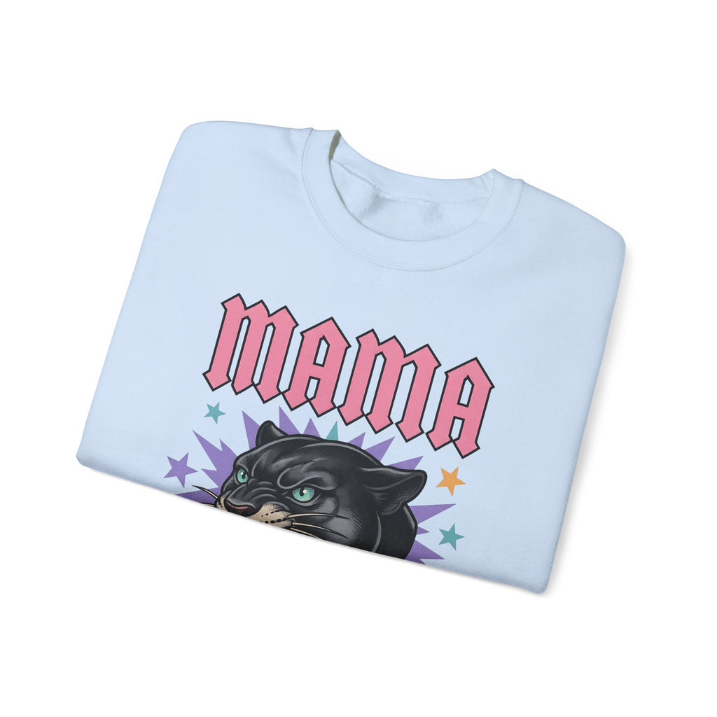 Panther Head Sweatshirt Moms Animal Gift Women Bold Sweatshirt Leopard Sweatshirt Mother Fan Graphic Design Illustration Retro Stars Sweatshirt