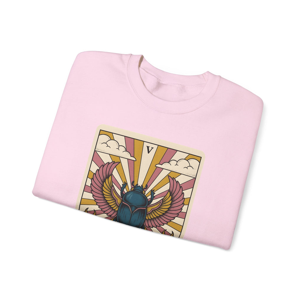 Beetle Sweatshirt Boho Chic Esoteric Gift Women Divination Card Sweatshirt Bug Sweatshirt Bohemian Fan Tarot Sweatshirt Mystical Graphic Hand Drawn Crescent
