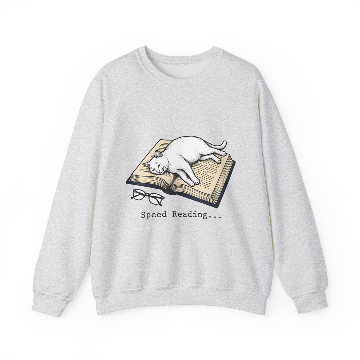 Kitten Read Sweatshirt Cat Reader Gift Women Retro Sweatshirt Kitten Sweatshirt Cat Fan Vintage Sweatshirt Bookworm Graphic Sketch Spectacles Sweatshirt