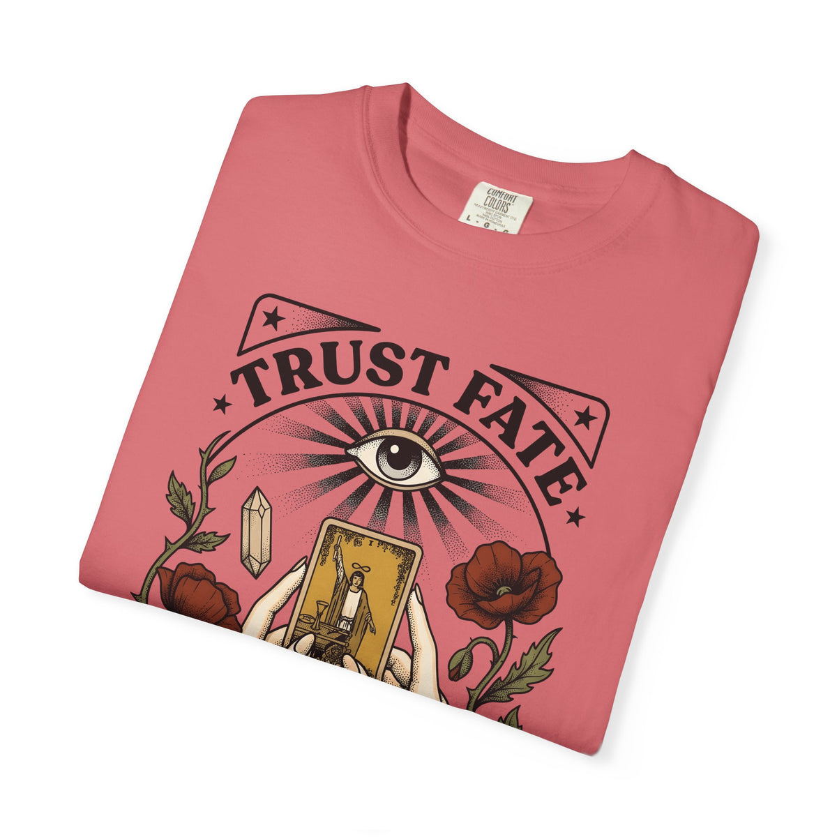 Oracle Card Hands T-Shirt Boho Chic Metaphysical Gift Women Magical T-Shirt Tarot Card T-Shirt Bohemian Fan Mystical Graphic T-Shirt Hand Drawn