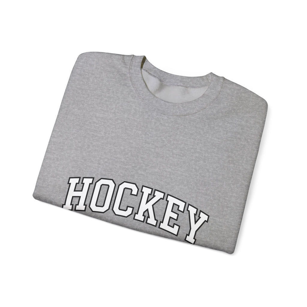 Varsity Lettering Sweatshirt Moms Puck Sport Gift Women Thick Sweatshirt Letterman Sweatshirt Mom Fan Bold Sweatshirt Hockey Graphic Classic Team Mom Sweatshirt