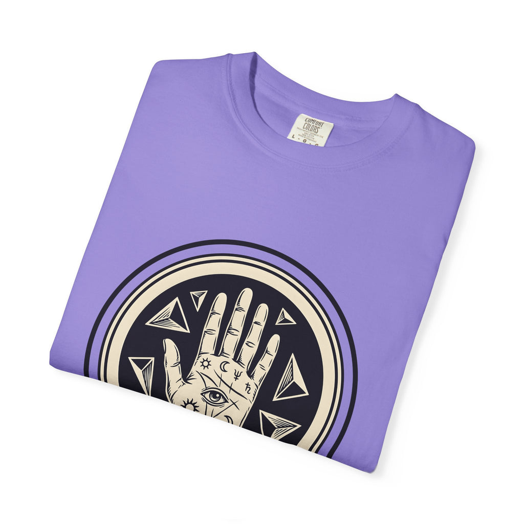 Enchanted Hand T-Shirt Mystical Esoteric Gift Women Folk T-Shirt Magical Hand T-Shirt Occult Fan Primitive T-Shirt Mystical Graphic Antique Polygon