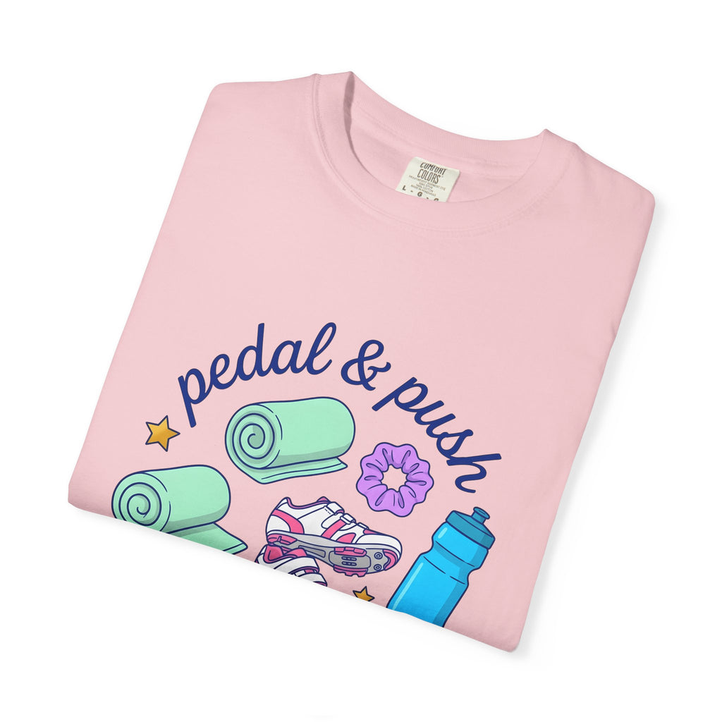 Bike Outfit T-Shirt Sports Exercise Gift Women Toon T-Shirt Cycling T-Shirt Athlete Enthusiast Cartoon T-Shirt Fitness Graphic Old School Gym Mat
