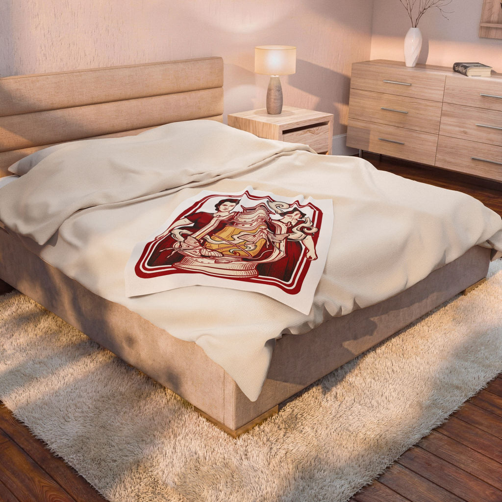 Vintage Lantern Blanket Boho Chic Mystical Gift Women Gothic Blanket Lamp Blanket Bohemian Enthusiast Dark Blanket Occult Graphic Hand Drawn Moth
