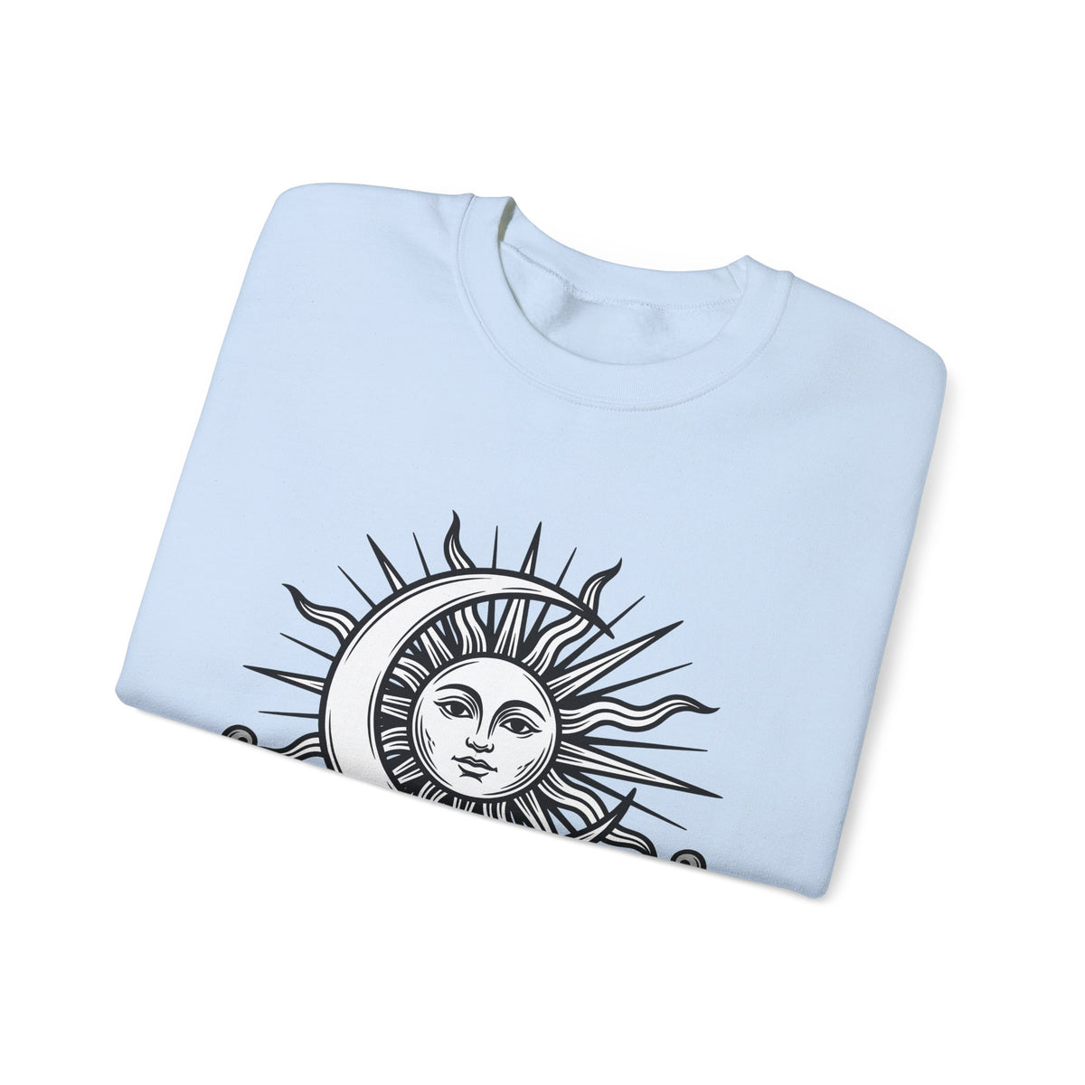 Sun Moon Boho Chic Astrology Gift Sketch Celestial Body Bohemian Enthusiast Drawing Astrology Sweatshirt