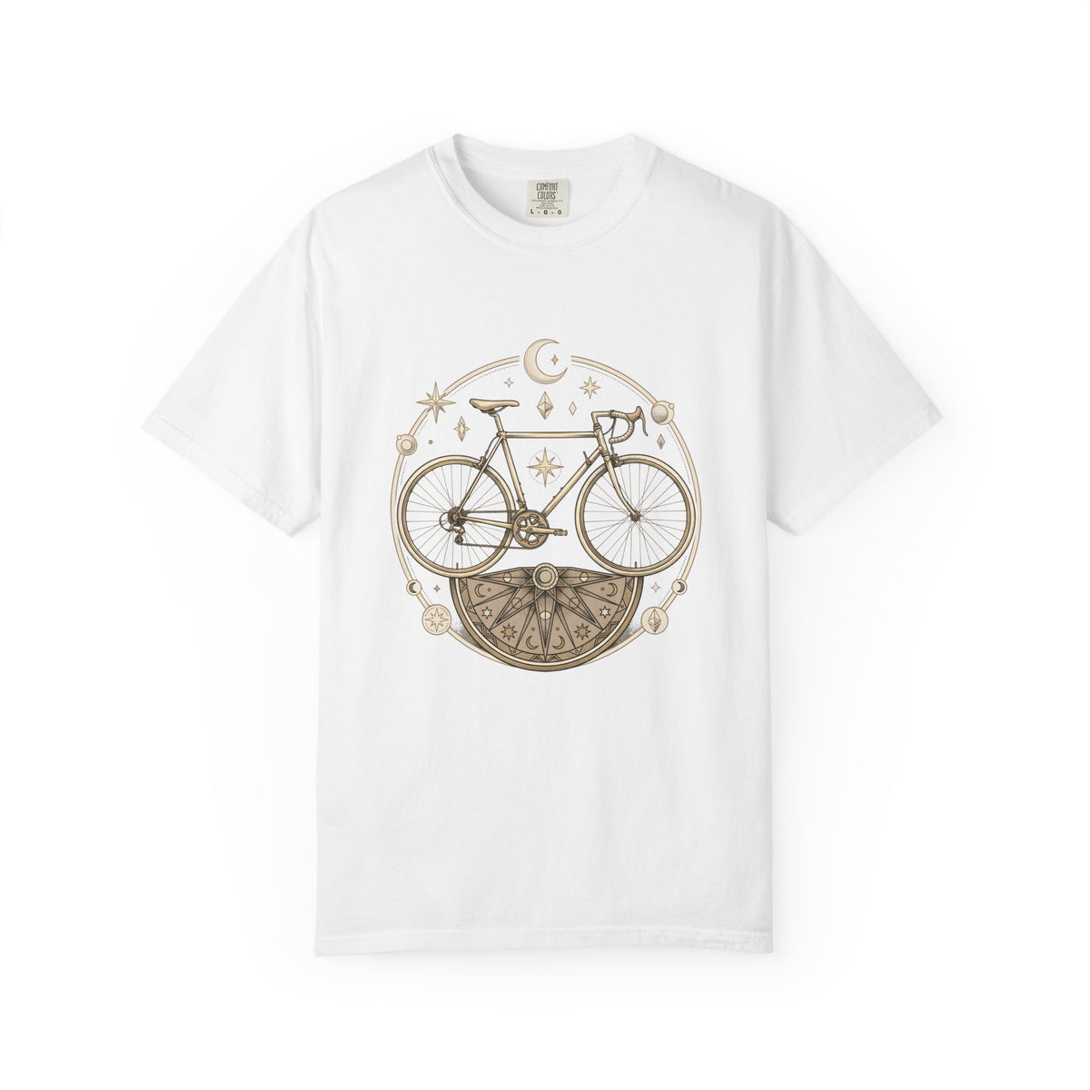 Racing Bike T-Shirt Cycling Hiking Gift Women Hippie T-Shirt Bicycle T-Shirt Cyclist Enthusiast Bohemian T-Shirt Trekker Graphic Retro Star Signs