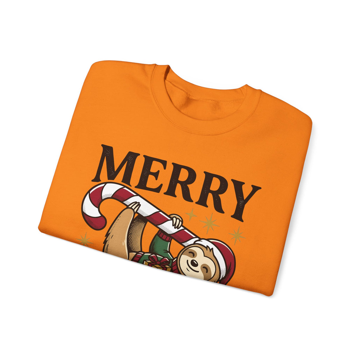 Sloth Festive Cane Sweatshirt Christmas Critter Gift Women Doodle Sweatshirt Sloth Sweatshirt Xmas Fan Hand Drawn Sweatshirt Creature Graphic Nostalgic Box