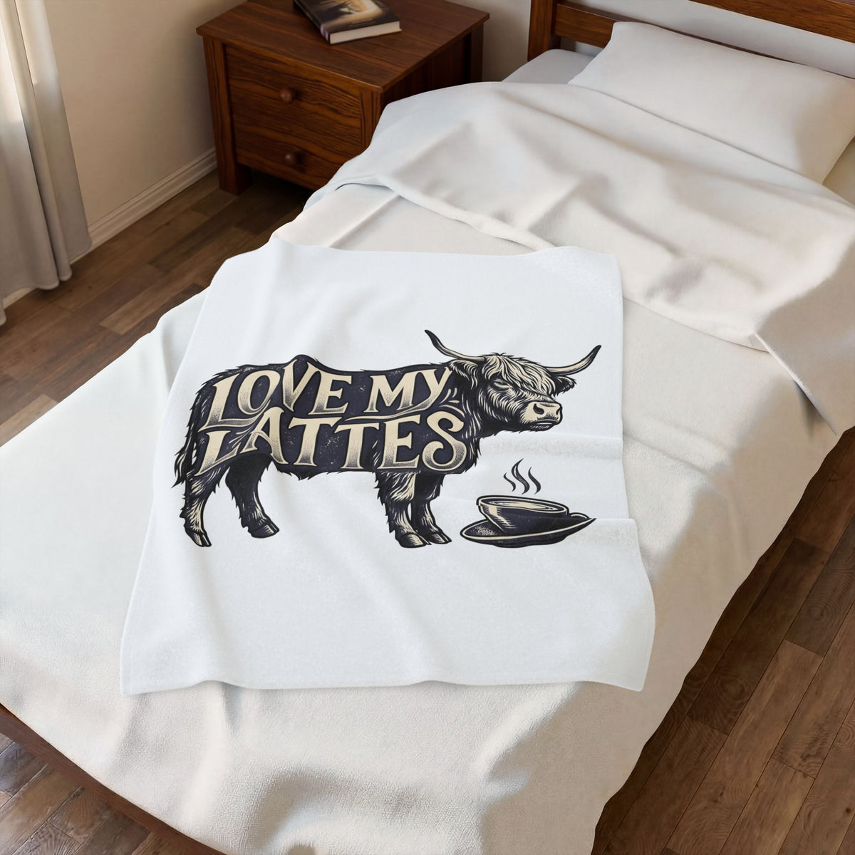 Fuzzy Cattle Blanket Coffee Creatures Gift Women Classic Blanket Cow Blanket Coffee Fan Vintage Blanket Animal Graphic Outline Latte Cup Blanket