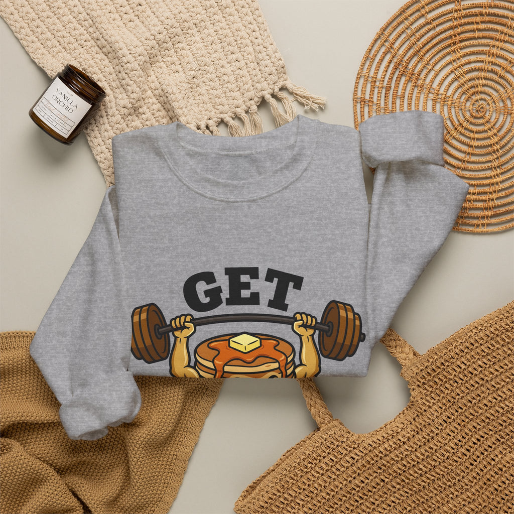 Hotcake Stack Sweatshirt Desserts Training Gift Women Caricature Sweatshirt Pancake Tower Sweatshirt Pastry Fan Cartoon Sweatshirt Fitness Graphic Heavy Stroke