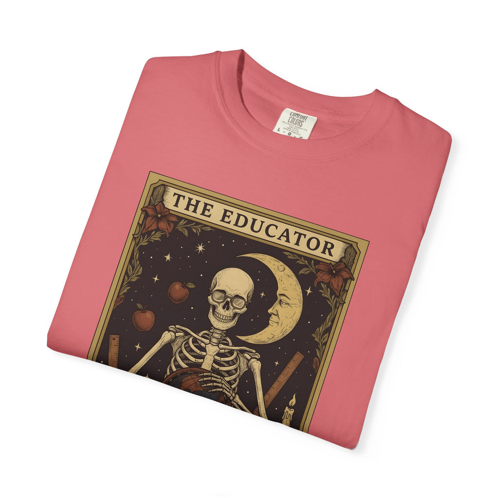 Skull Instructor T-Shirt Teacher Dark Gift Women Retro T-Shirt Skeleton T-Shirt Educator Enthusiast Vintage T-Shirt Gothic