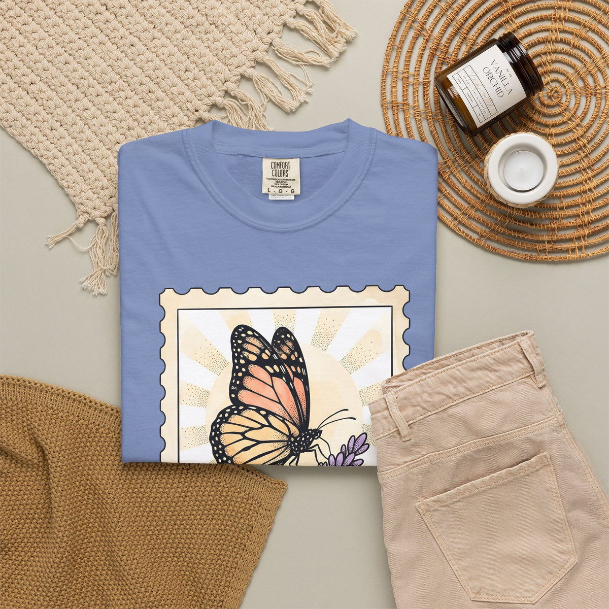 Moth Flower Butterfly Plant Gift Hippie Flower Butterfly Enthusiast Bohemian Floral Classic T-Shirt