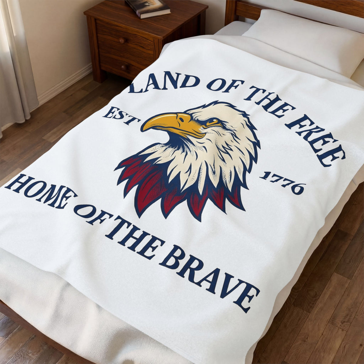 Bald Eagle Blanket America Patriotism Gift Women Line Art Blanket Eagle Blanket American Enthusiast Illustration Graphic Cartoon Patriotic Graphic