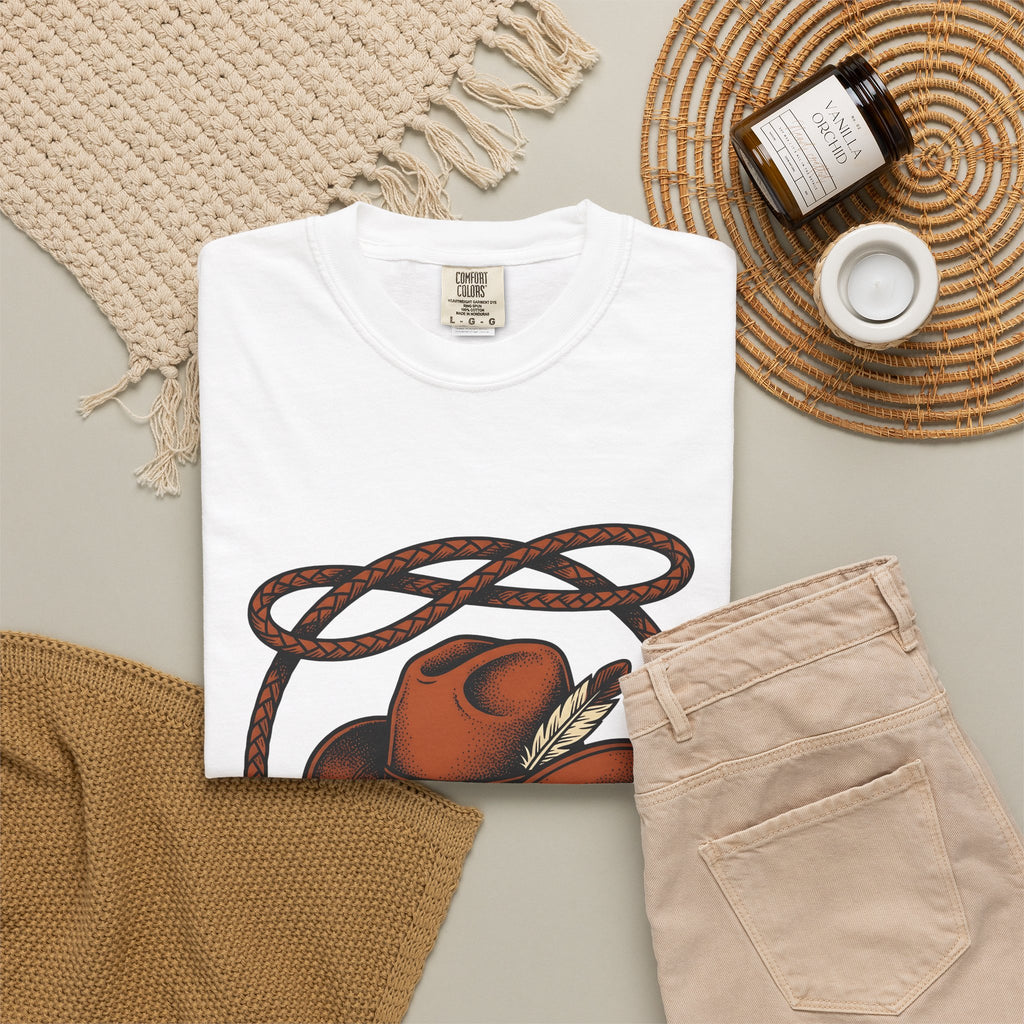 Rancher Hat T-Shirt Cowgirl Rodeo Gift Women Antique T-Shirt Cowboy Hat T-Shirt Cowgirl Fan Western T-Shirt Rodeo Graphic Traditional Cord T-Shirt