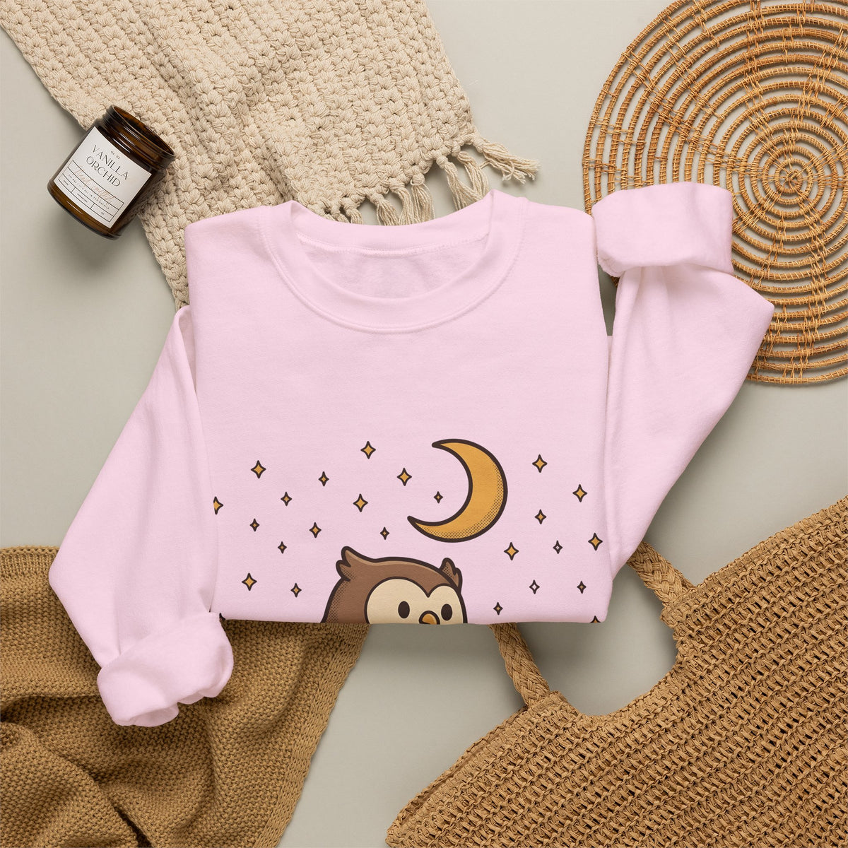 Owl Skating Shoes Sweatshirt Sports Creatures Gift Women Kawaii Sweatshirt Roller Skates Sweatshirt Athlete Fan Animal Graphic Sweatshirt Classic Music Player