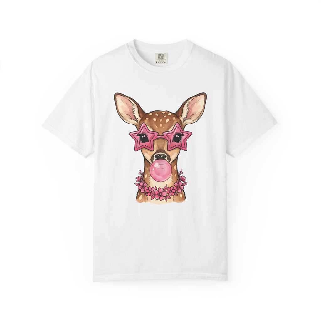 Buck T-Shirt Moms Creature Gift Women Ink T-Shirt Deer T-Shirt Mother Fan Tattoo T-Shirt Beast Graphic Fantasy Petals T-Shirt