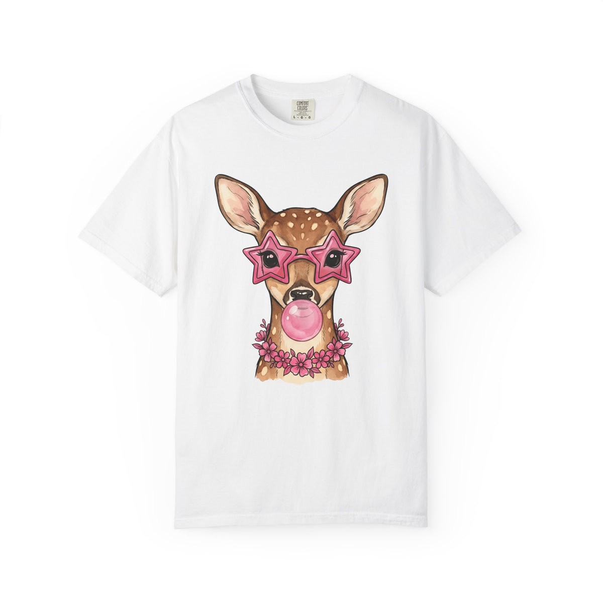 Buck T-Shirt Moms Creature Gift Women Ink T-Shirt Deer T-Shirt Mother Fan Tattoo T-Shirt Beast Graphic Fantasy Petals T-Shirt