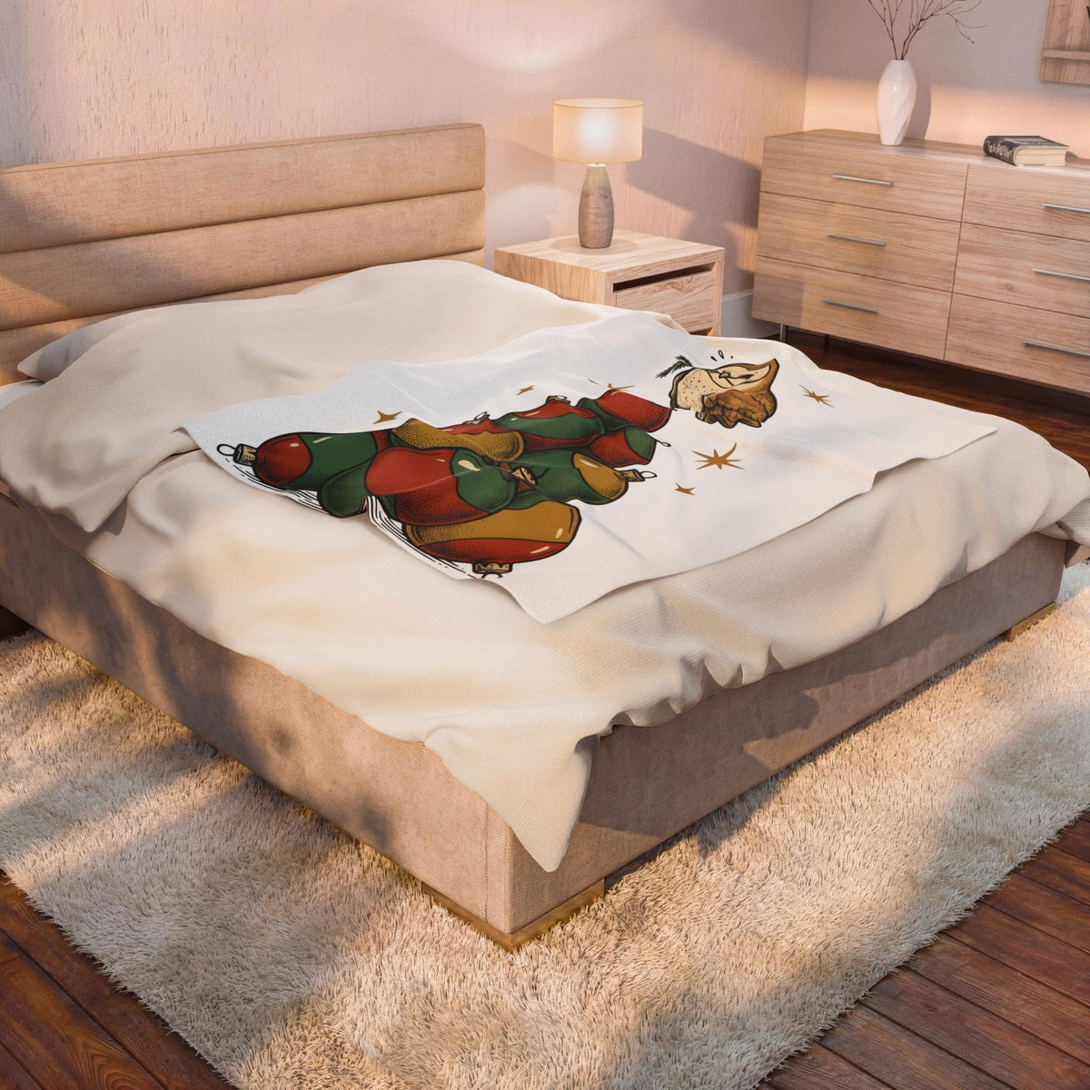 Owl Christmas Tree Blanket Christmas Animals Gift Women Vintage Blanket Christmas Tree Blanket Holiday Fan Retro Blanket Wildlife Graphic Hand