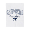 Floral Letterman Letters Blanket Teacher Recognition Gift Women Athletic Blanket Varsity Letter Blanket Educator Enthusiast Sporty Blanket