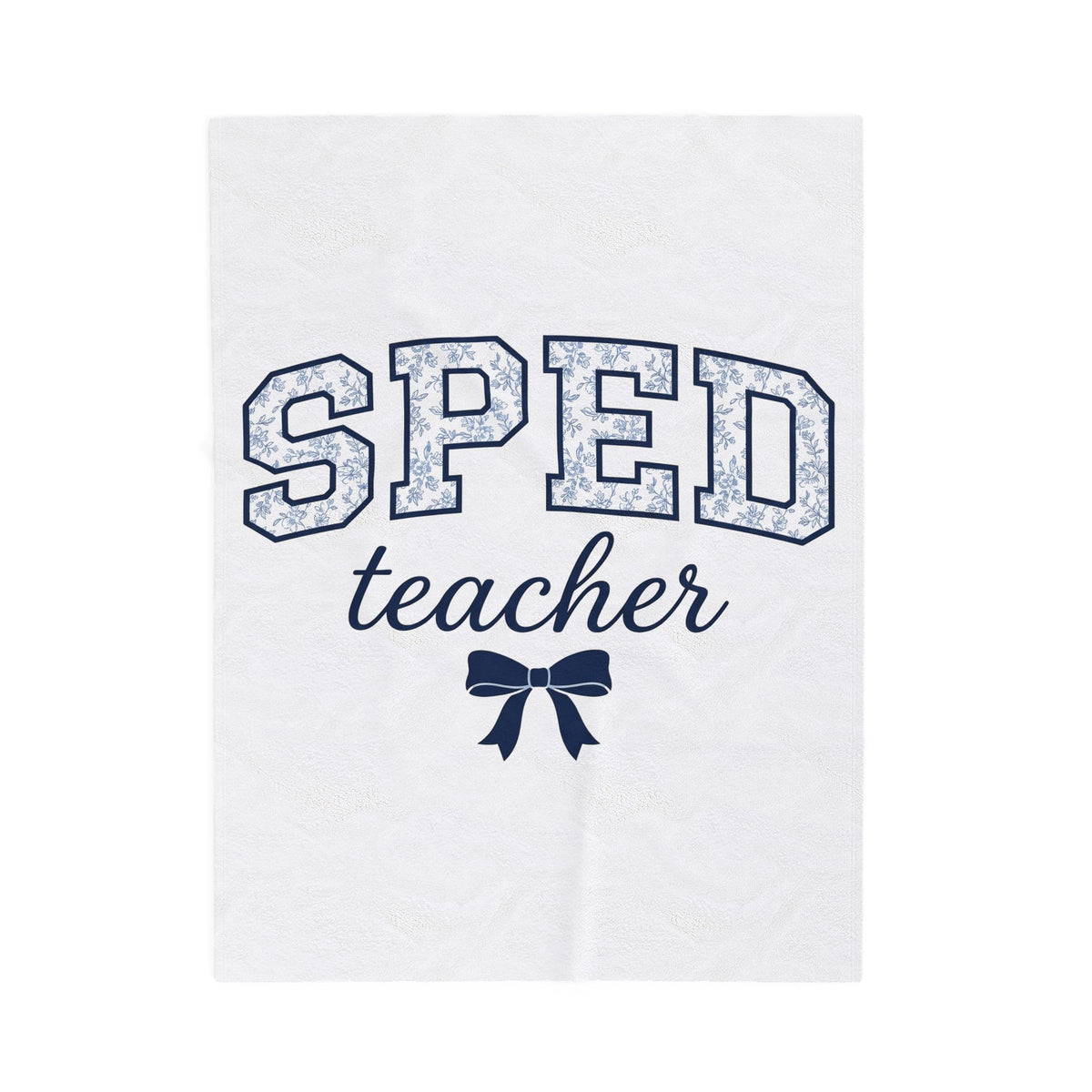 Floral Letterman Letters Blanket Teacher Recognition Gift Women Athletic Blanket Varsity Letter Blanket Educator Enthusiast Sporty Blanket