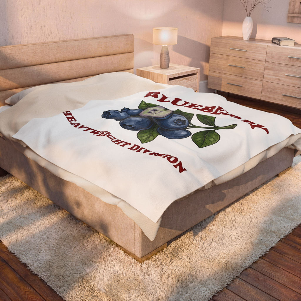 Blueberry Sprig Blanket Fruit Cooking Gift Women Sketch Blanket Blueberries Blanket Fruit Fan Drawing Design Line Art Greenery Blanket