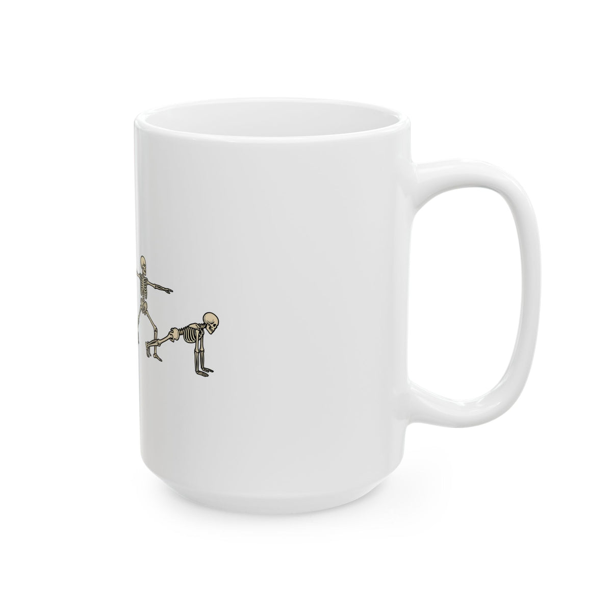Skeleton Yoga Poses Mug Yoga Halloween Gift Women Hand Drawn Mug Bone Yoga Mug Yoga Enthusiast Illustrated Graphic Spooky Design