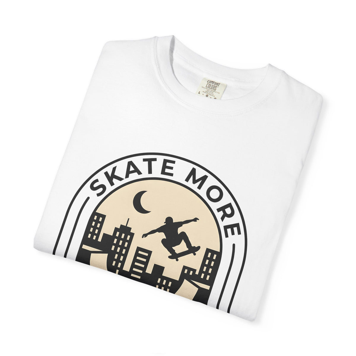 Skate Silhouette T-Shirt Skateboarding City Gift Women Modern Graphic T-Shirt Skater T-Shirt Sk8 Fan Urban Graphic Design Illustration Vintage