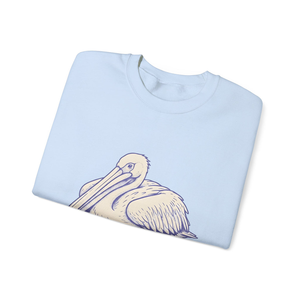 Pelican Bird Sweatshirt Funny Fauna Gift Women Cartoon Sweatshirt Pouchbill Sweatshirt Humor Fan Comic Sweatshirt Wildlife Graphic Hand Drawn Creature Art