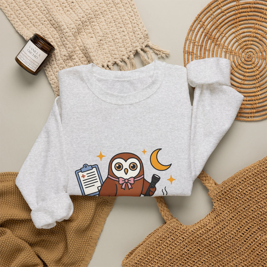 Owl Nurses Espresso Gift Comic Owl Sweatshirt