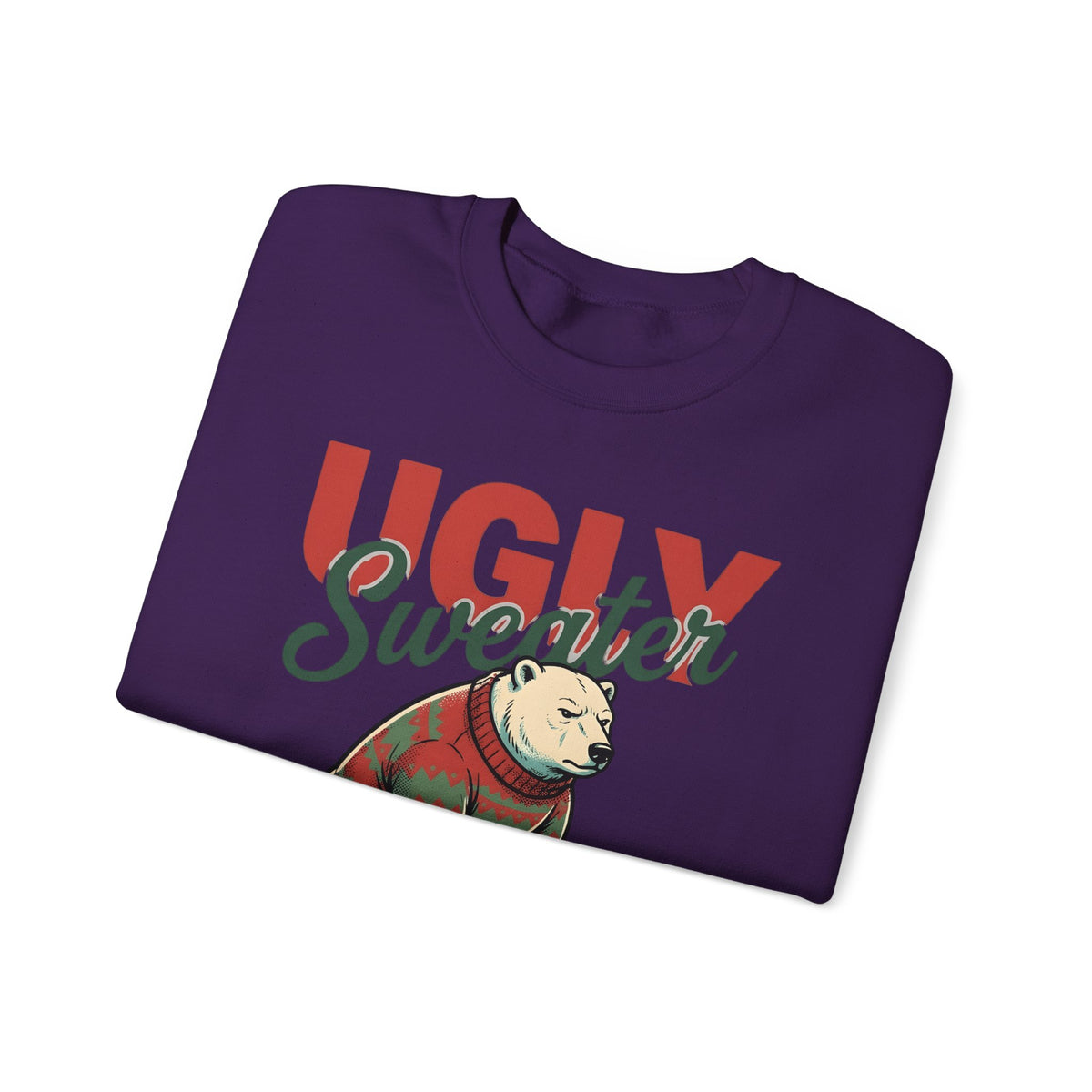 Arctic Bear Sweater Christmas Fauna Gift Nostalgic Polar Bear Xmas Fan Vintage Wildlife Doodle Sweatshirt