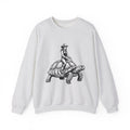 Cowgirl Riding Tortoise Sweatshirt Cowgirl Western Gift Women Vintage Sweatshirt Cowgirl Riding Turtle Sweatshirt Rodeo Fan Retro Sweatshirt Western Design