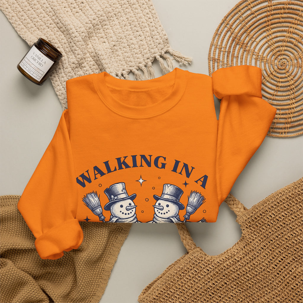 Snowman Twosome Sweatshirt Christmas Cold Gift Women Handmade Sweatshirt Frosty Sweatshirt Xmas Fan Handmade Sweatshirt Frosty Graphic Cartoon Glimmers Sweatshirt