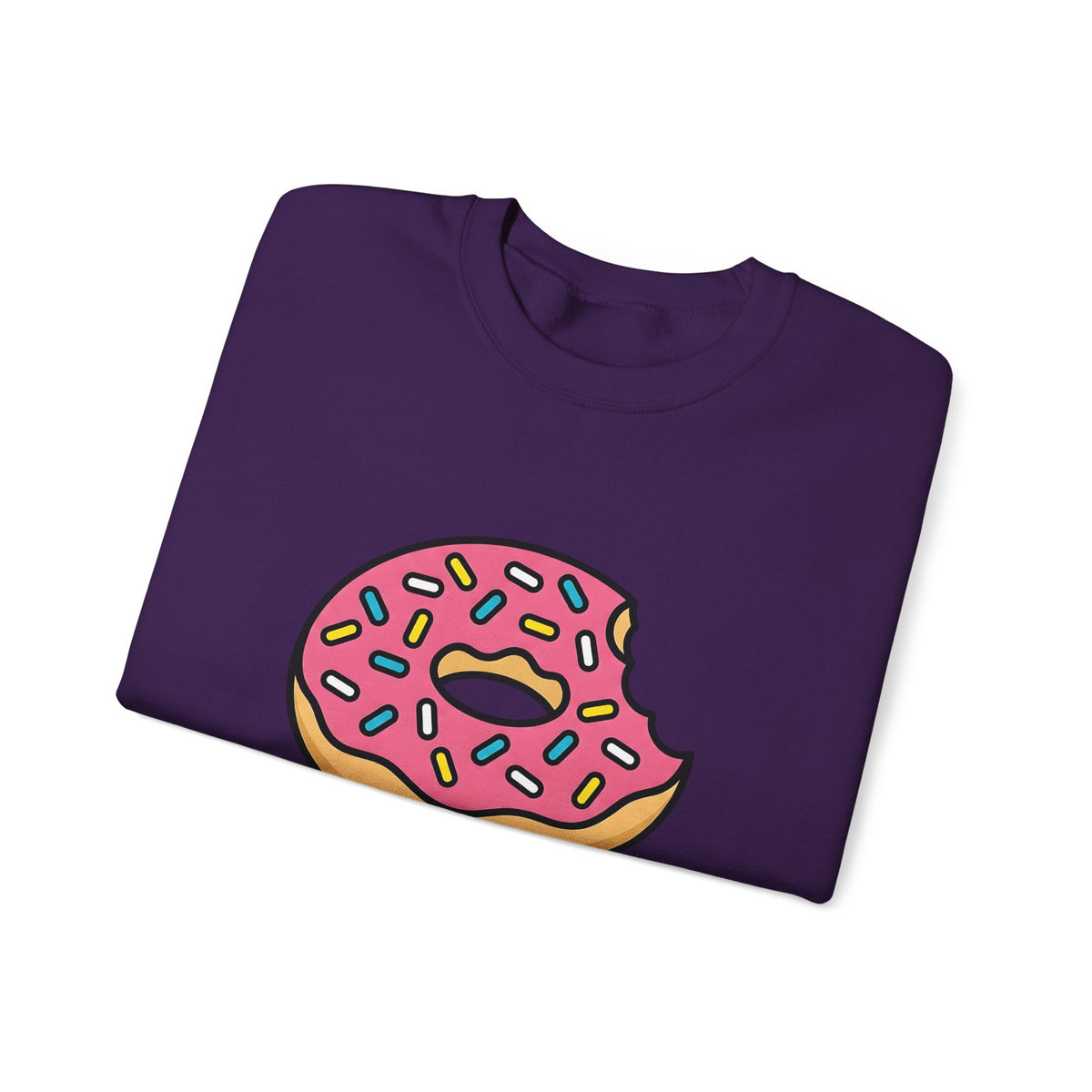 Donut Drawing Sweatshirt Desserts Cuisine Gift Women Charming Sweatshirt Doughnut Sweatshirt Pastry Fan Cartoon Sweatshirt Food Graphic Animation Candy Sweatshirt