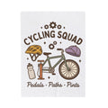 Cycle Image Blanket Cycling Sports Gift Women Cartoon Blanket Bicycle Blanket Cyclist Enthusiast Comic Blanket Athletic Graphic Design Graphic
