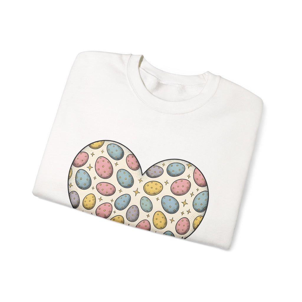 Heart Egg Sweatshirt Easter Festivity Gift Women Hand Drawn Sweatshirt Easter Egg Sweatshirt Easter Fan Hand Drawn Sweatshirt Celebration Graphic Classic