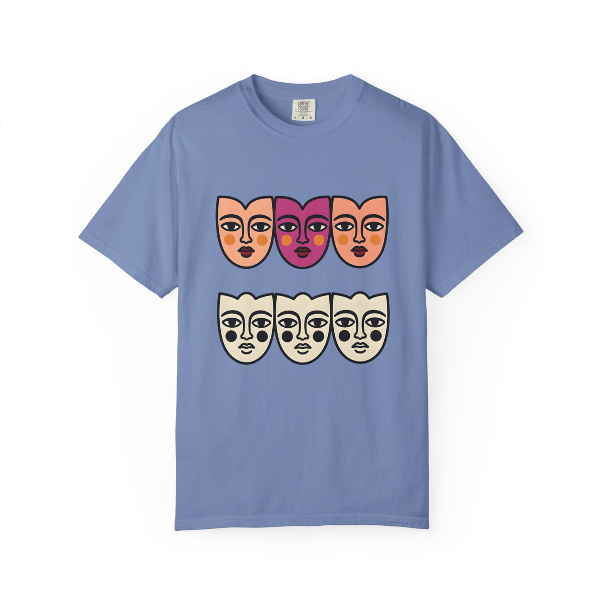 Abstract Faces T-Shirt Abstract Art Gift Women Modern T-Shirt Faces T-Shirt Art Fan Contemporary T-Shirt Artistic Graphic Minimal Bold Outlines