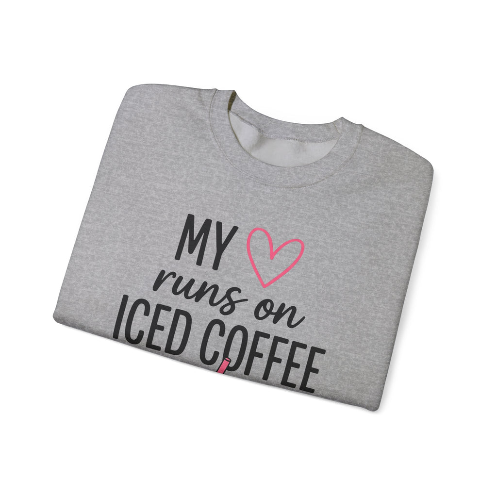 Cold Coffee Cup Sweatshirt Moms Espresso Gift Women Adorable Sweatshirt Coffee Sweatshirt Sweatshirt Mother Fan Coffee Sweatshirt Caffè Graphic Simple Love Symbol