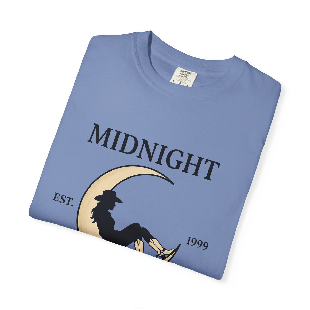Cowgirl Moon Cowgirl Ranch Gift Cartoon Moonlight Cowgirl Fan Toon Farm Sketch Riding Boots T-Shirt