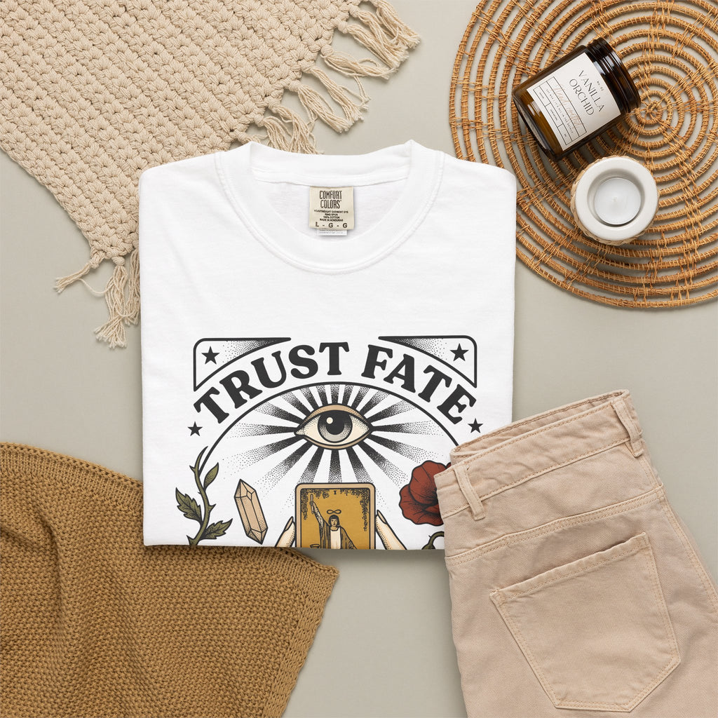 Oracle Card Hands T-Shirt Boho Chic Metaphysical Gift Women Magical T-Shirt Tarot Card T-Shirt Bohemian Fan Mystical Graphic T-Shirt Hand Drawn