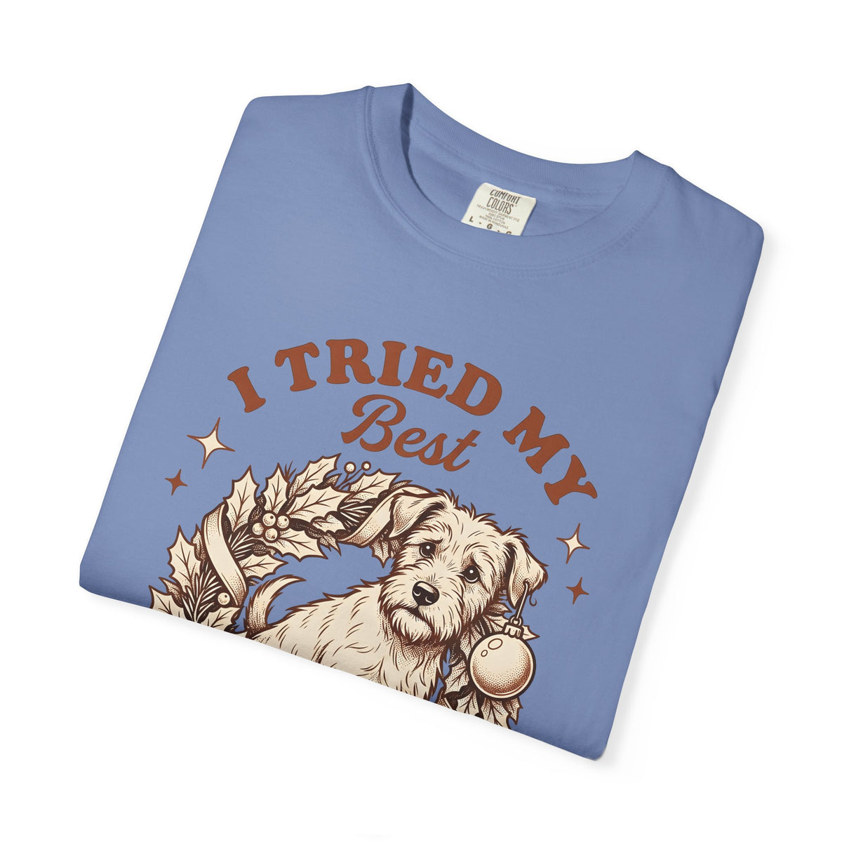 Dog Garland T-Shirt Christmas Pets Gift Women Classic T-Shirt Dog Swag T-Shirt Xmas Fan Doggy Graphic T-Shirt Doodle Bauble T-Shirt