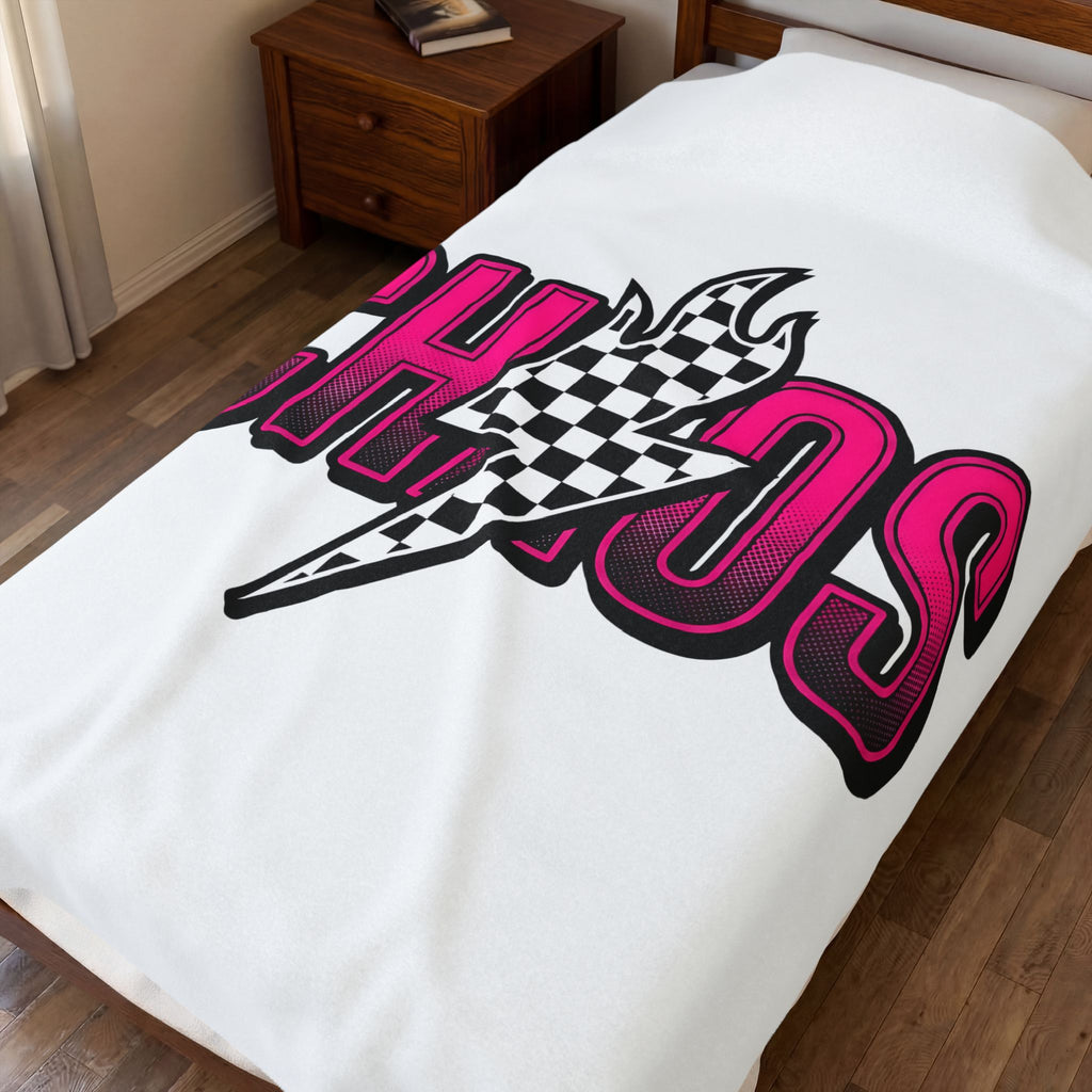 Thunderbolt Blanket Mom Fun Gift Women Heavy Blanket Lightning Blanket Mother Fan Brutal Blanket Humorous Graphic Old School Tartan Blanket