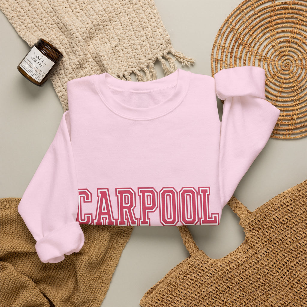 Varsity Text Moms Parenting Gift Bold Lettering Motherhood Fan Typography Parenting Retro School Sweatshirt