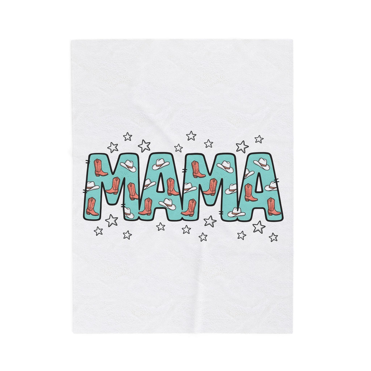 Cowboy Boots Hats Blanket Moms Cowgirl Gift Women Cartoon Blanket Western Wear Blanket Motherhood Fan Tooned Blanket Rodeo Graphic Outline Stars