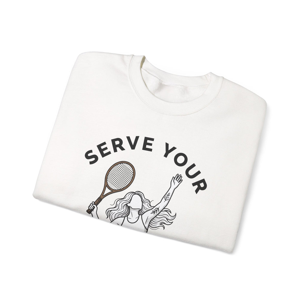 Tennis Competitor Sweatshirt Sports Exercise Gift Women Cartoon Sweatshirt Tennis Player Sweatshirt Athlete Fan Tennis Star Sweatshirt Fitness Graphic Flat
