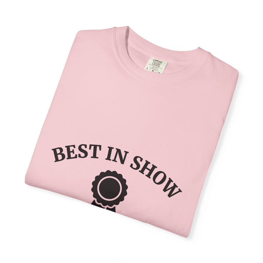 Award Ribbon T-Shirt Dog Competition Gift Women Minimalist T-Shirt Rosette T-Shirt Dog Fan Simple T-Shirt Championship Graphic Retro Badge T-Shirt