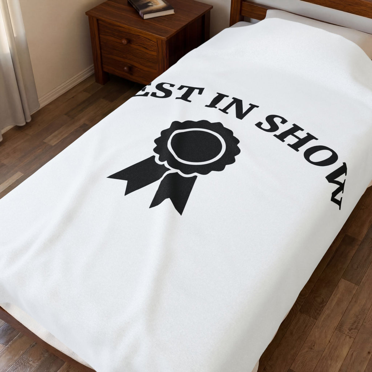 Award Ribbon Blanket Dog Competition Gift Women Minimalist Blanket Rosette Blanket Dog Fan Simple Blanket Championship Graphic Retro Badge Blanket