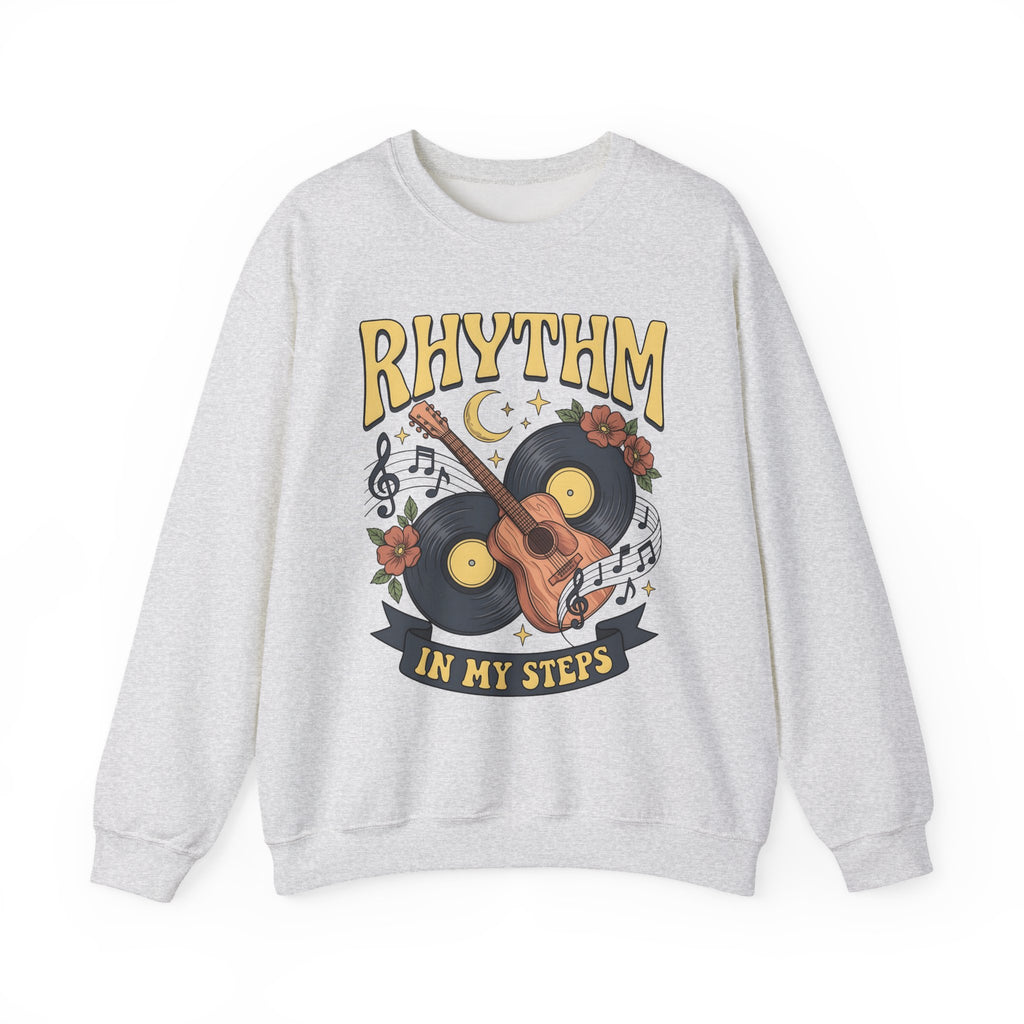 Electric Guitar Records Sweatshirt Music Bouquet Gift Women Free Spirit Sweatshirt Guitar Sweatshirt Music Fan Bohemian Sweatshirt Floral Graphic Old School