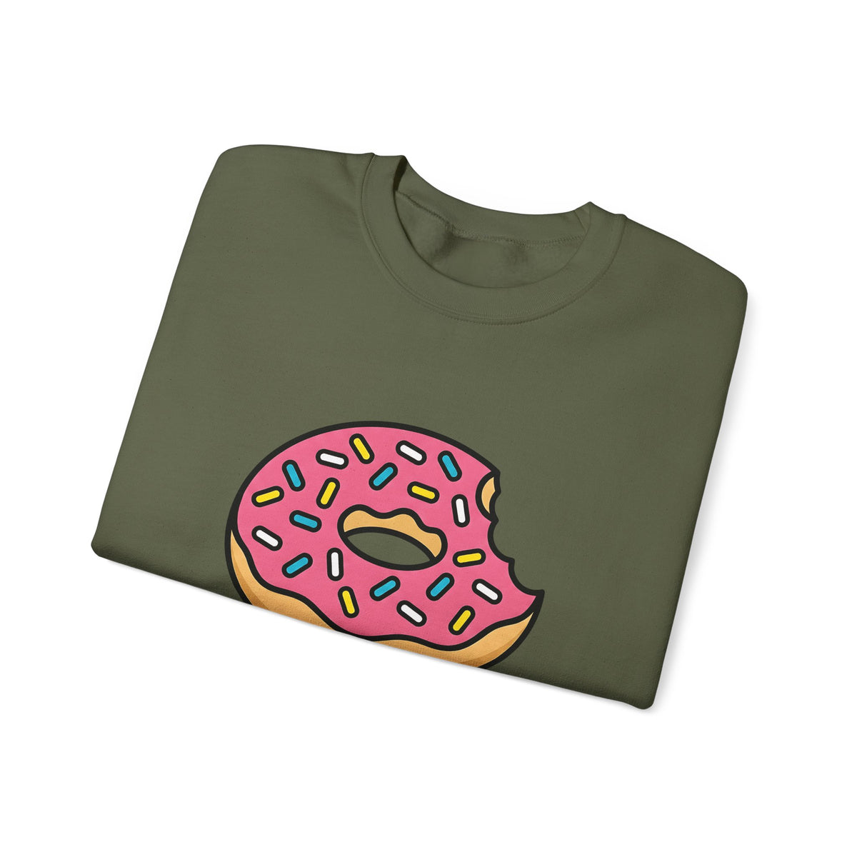 Donut Drawing Sweatshirt Desserts Cuisine Gift Women Charming Sweatshirt Doughnut Sweatshirt Pastry Fan Cartoon Sweatshirt Food Graphic Animation Candy Sweatshirt