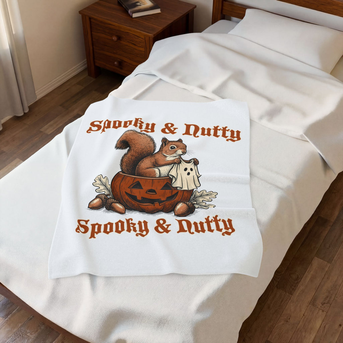 Tree Critter Pumpkin Blanket Halloween Creatures Gift Women Rustic Blanket Gourd Blanket Spooky Fan Primitive Blanket Monster Graphic Outline Seed